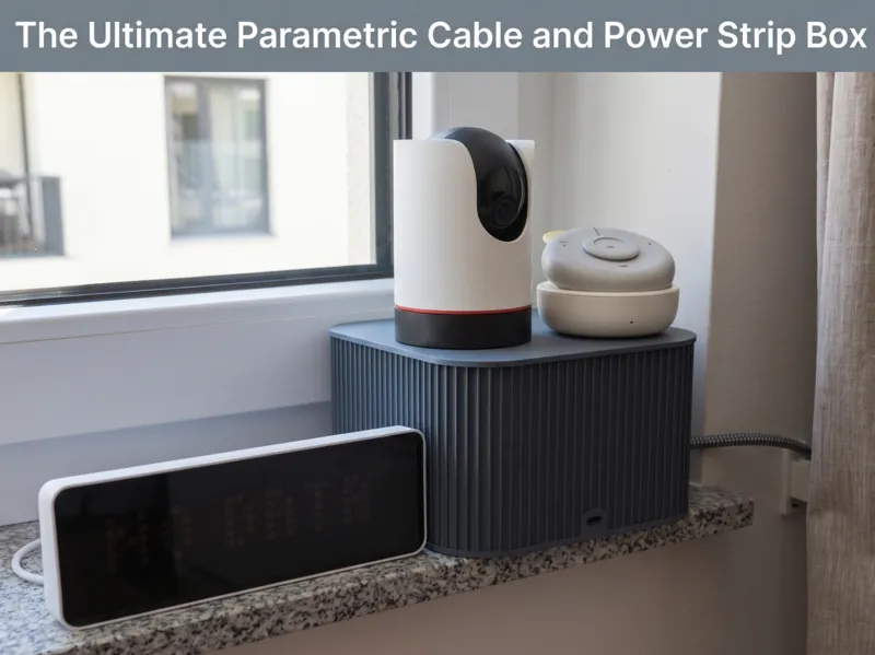 Customizable Cable and Power Strip Box