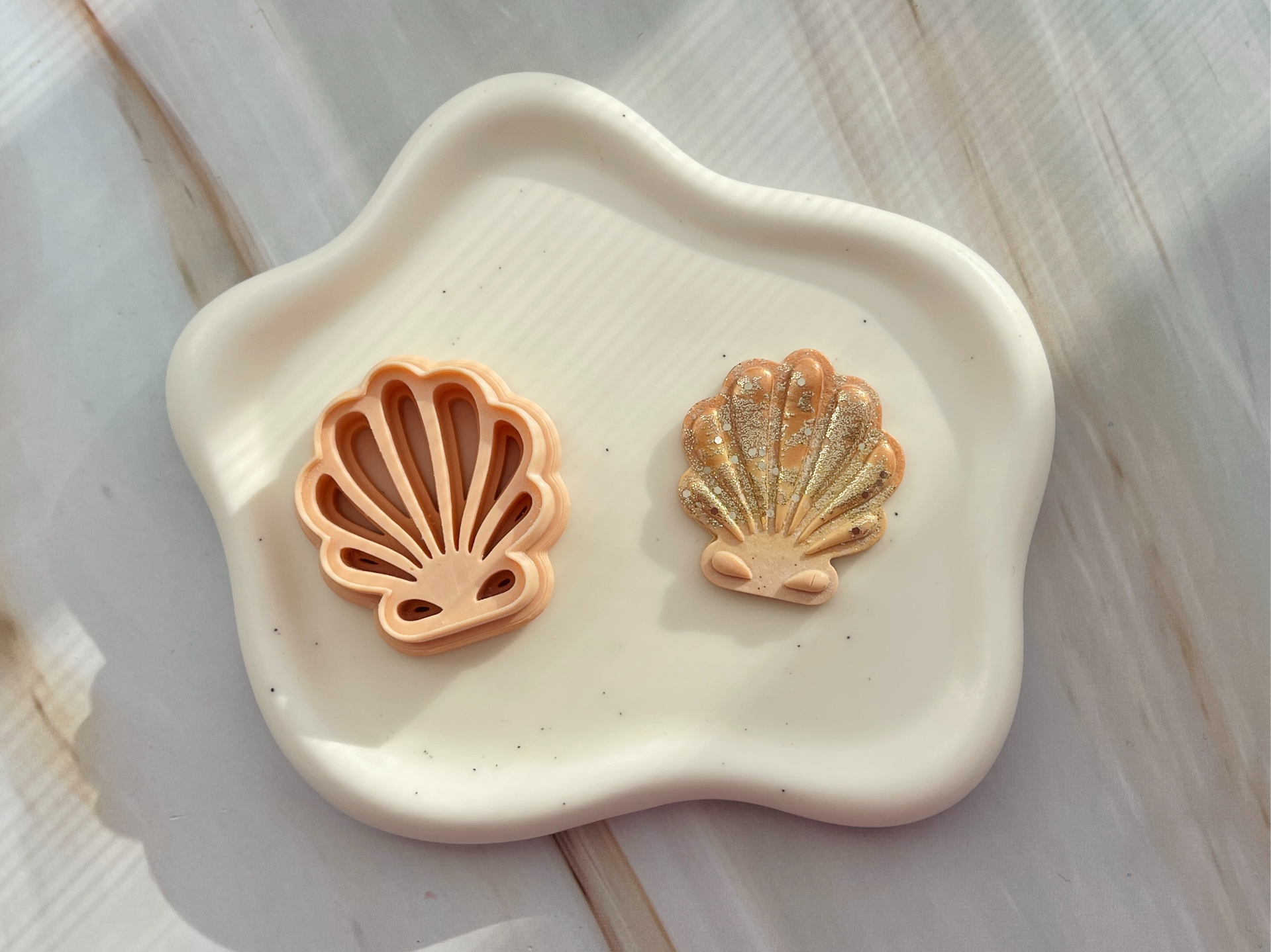 Seashell Polymer Clay Earrings Cutter