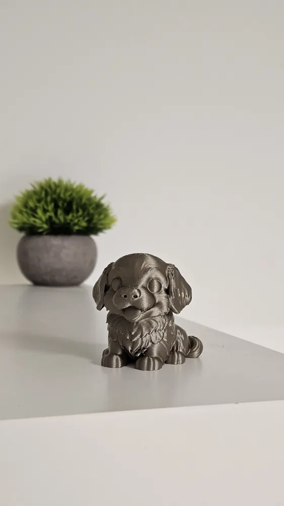 Mini Golden Retriever Puppy Statue – Easy Print - Free 3D Print Model ...