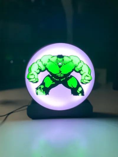 Hulk Light Front-DIY-Lightbox Hulk by 3D-DIY - MakerWorld