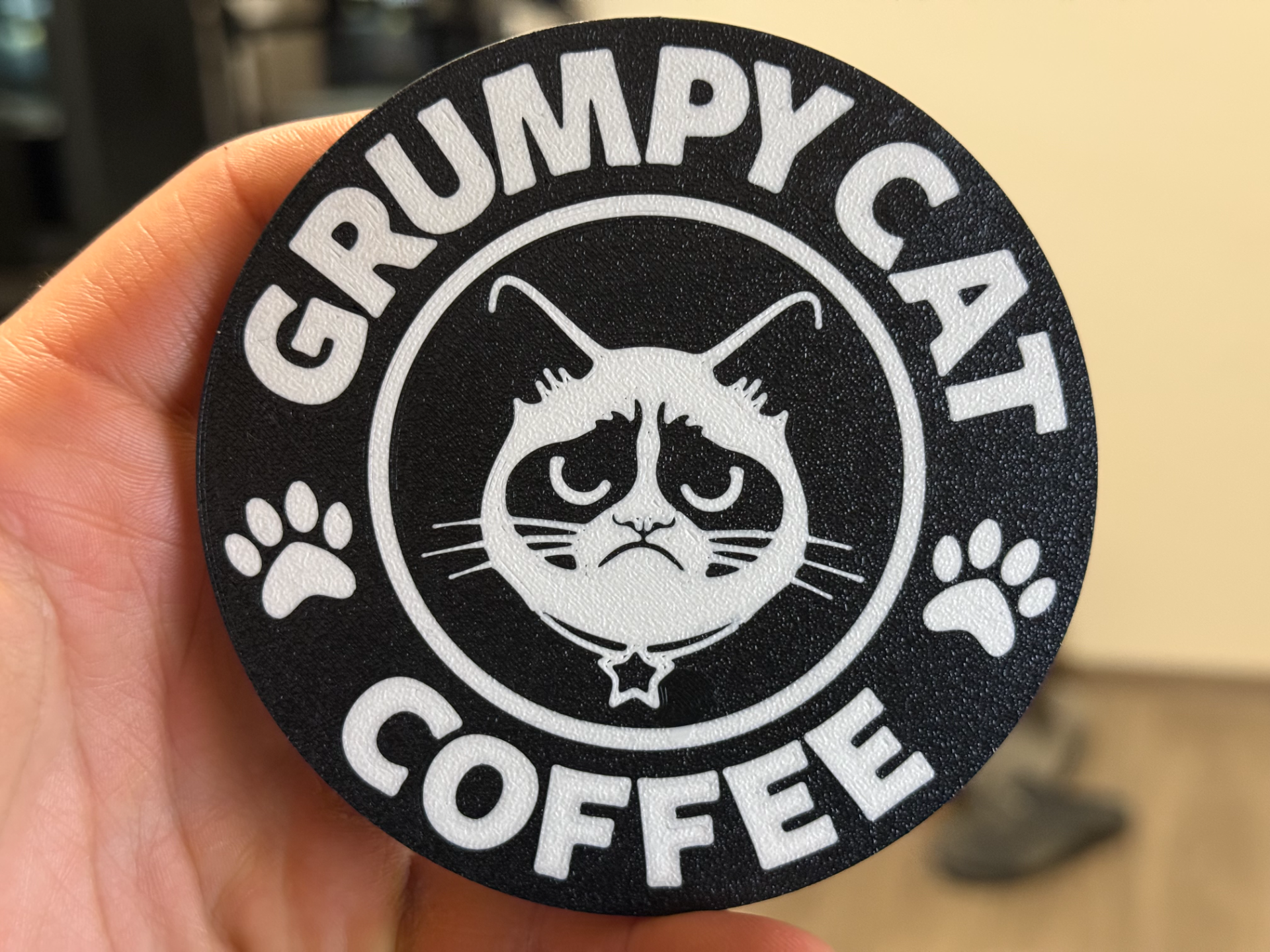 Grumpy Cat Coffee coaster