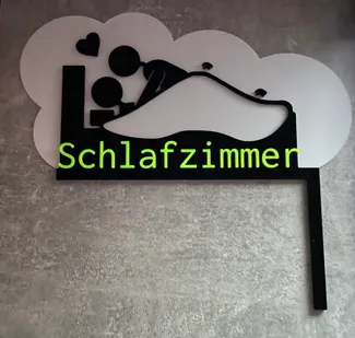 Schlafzimmer Türecken Schild rechts