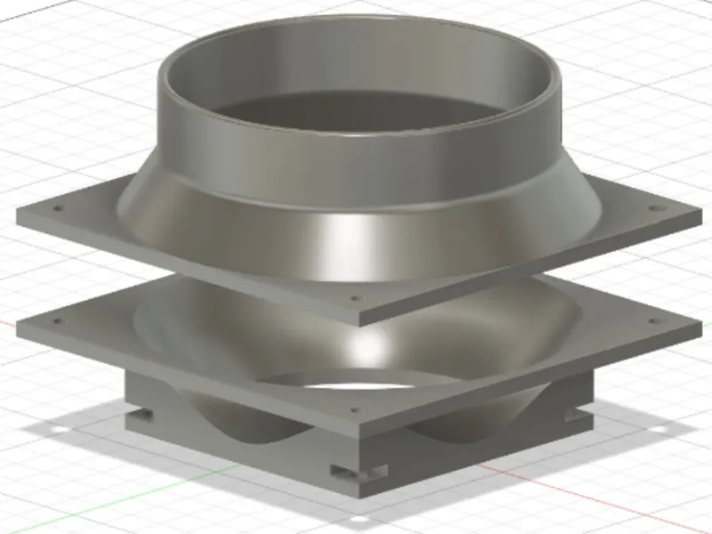 Lüfteradapter für Absaugung 80mm/120mm/100mm