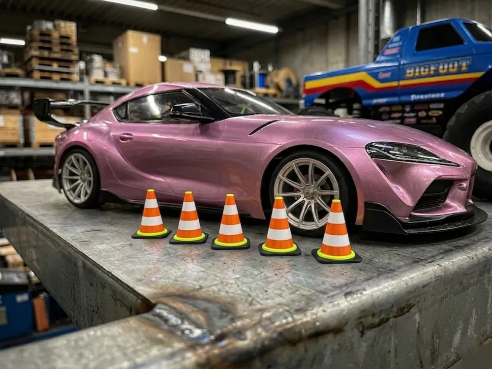 AMS Traffic Cone for 1:10 RC Cars Traffic Cone - Free 3D Print Model ...