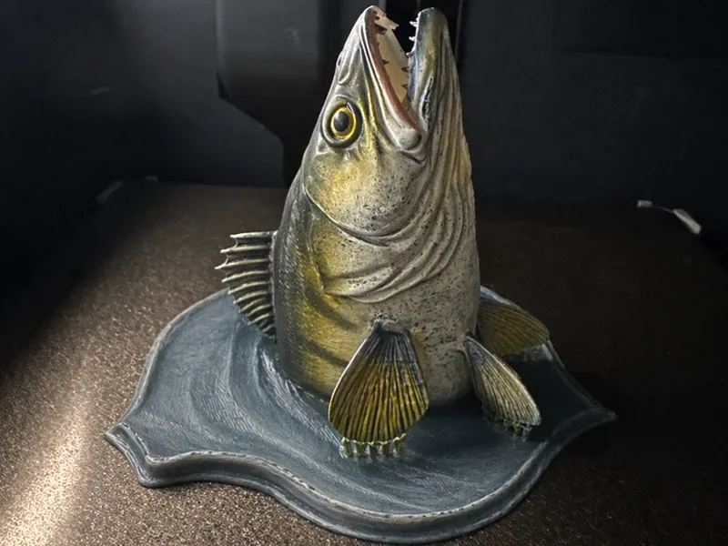 Walleye/Zander Wall Mount –Detailed 3D Print