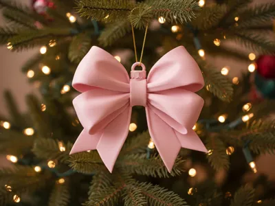 Coquette Bow - Christmas Ornament/Keychain