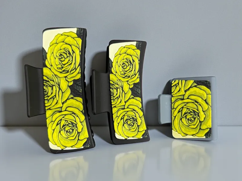 Roses Decorative Hair Clip Plates