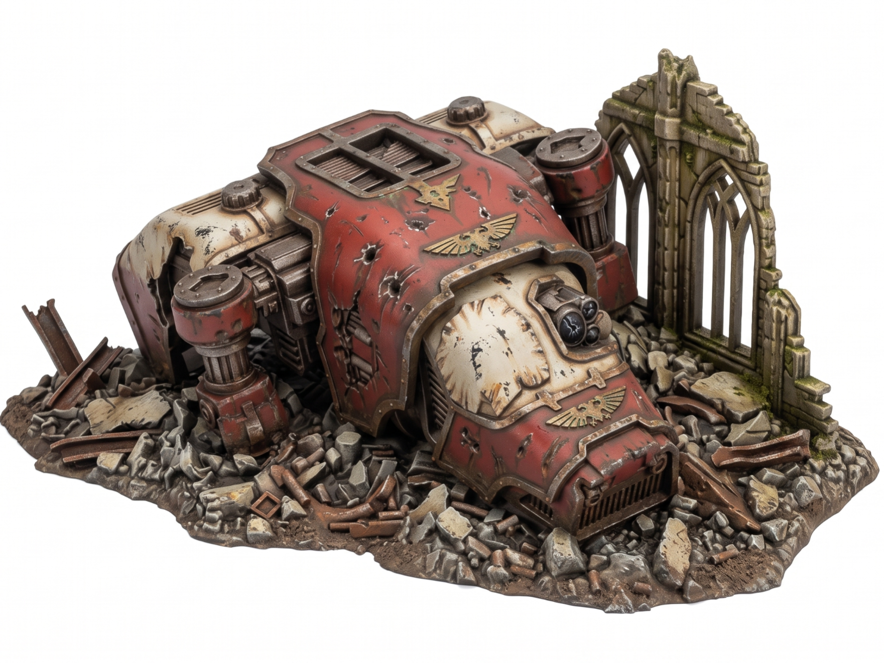 Grimdark Wolf Titan Wreckage Wargaming Terrain - 1