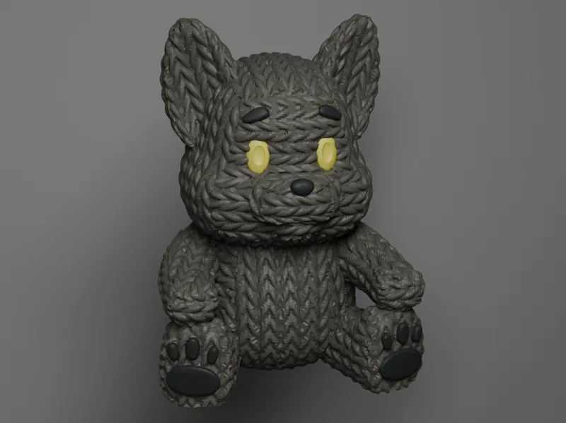 Cute Knitted Dog