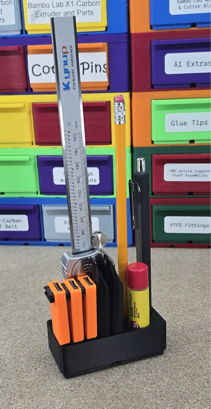 Gridfinity Desk Organizer 1x2 Micrometer + More
