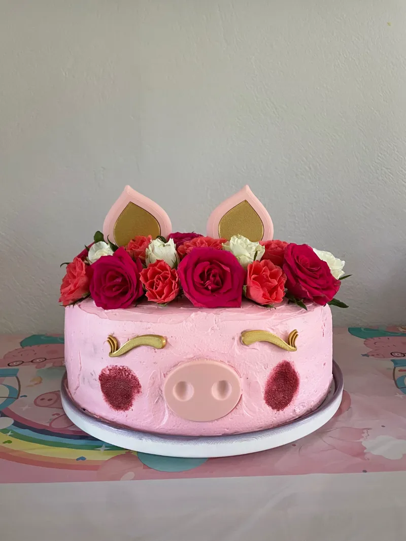 Pig Cake decoration / Décoration gateau cochon