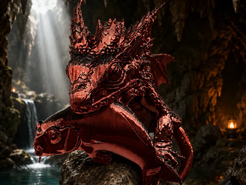 dragon with fish