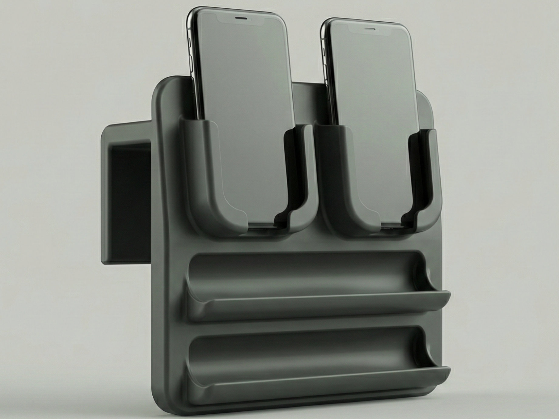 Bedside Minimalist Remote and Phone Caddy