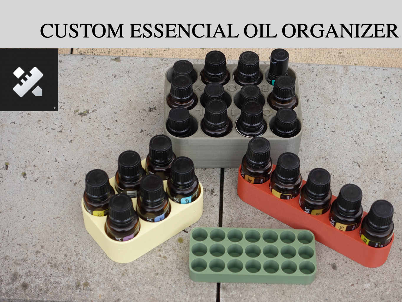 Customizable Essential Oil Organizer (Parametric)