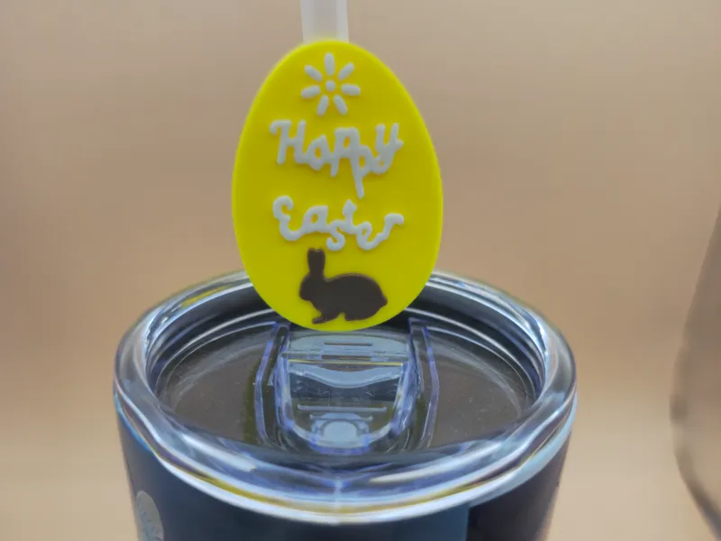 Straw Topper Happy easter