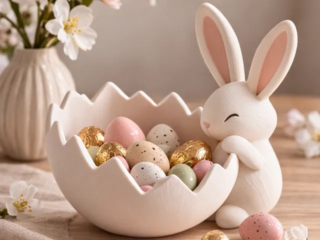 Bunny Eggshell Bowl – Easter Decor