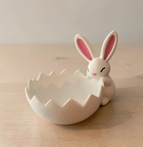 Bunny Eggshell Bowl – Easter Decor view 3