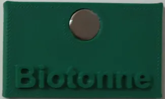 Schild mit Magnet für Biotonne