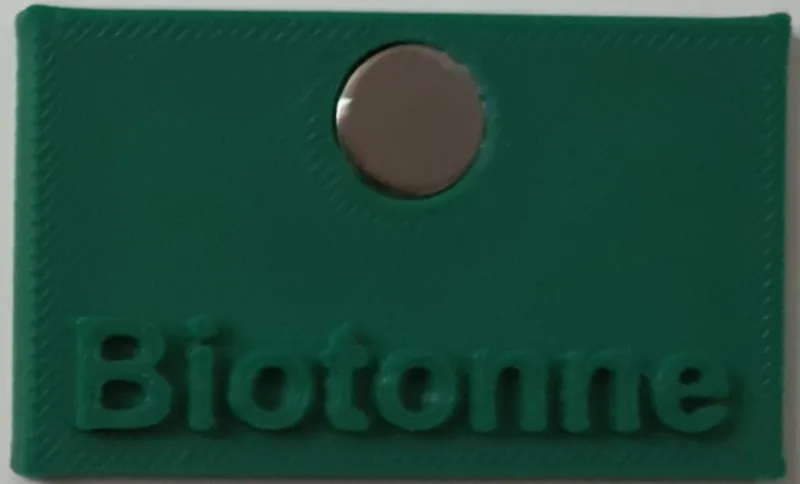 Schild mit Magnet für Biotonne