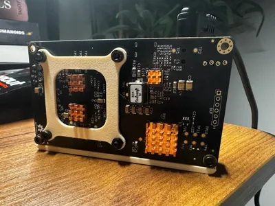 Chipset cooler mounting bracket for Bitaxe Gamma