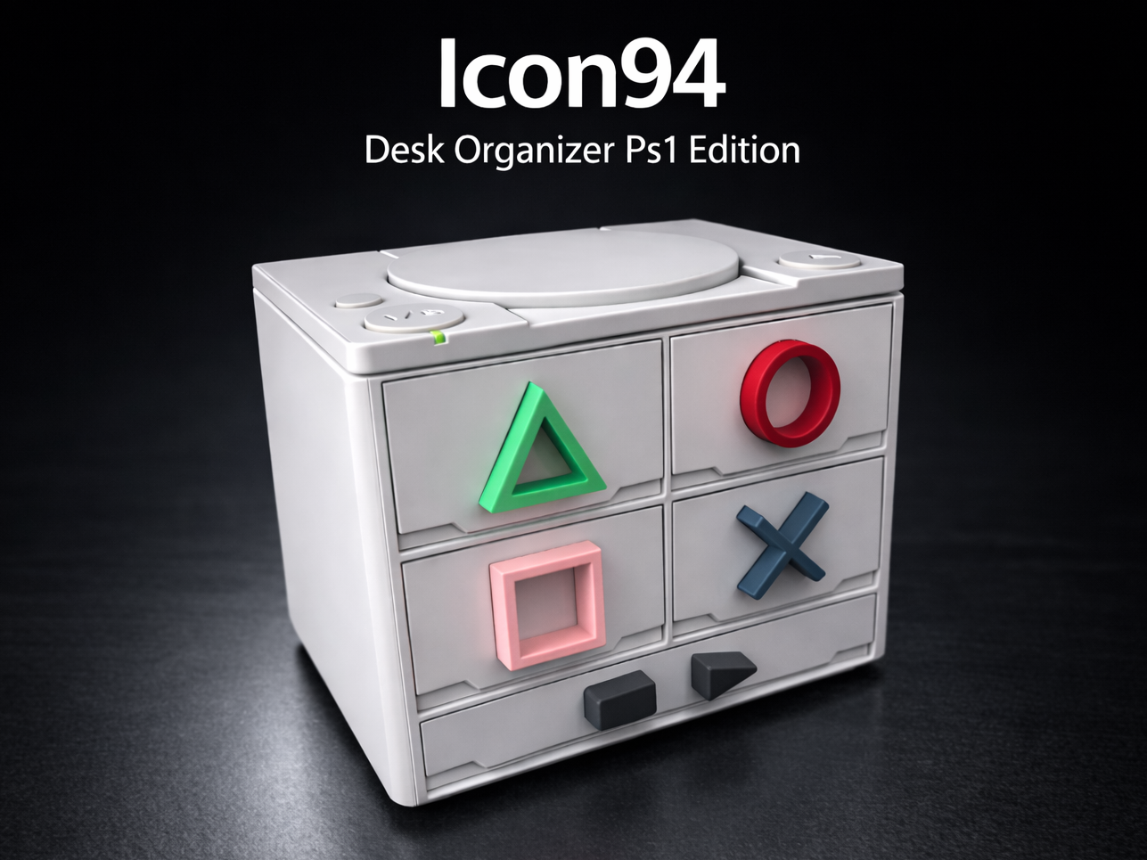 ICON94 Desk Organizer- Playstation 1 Edition noAMS