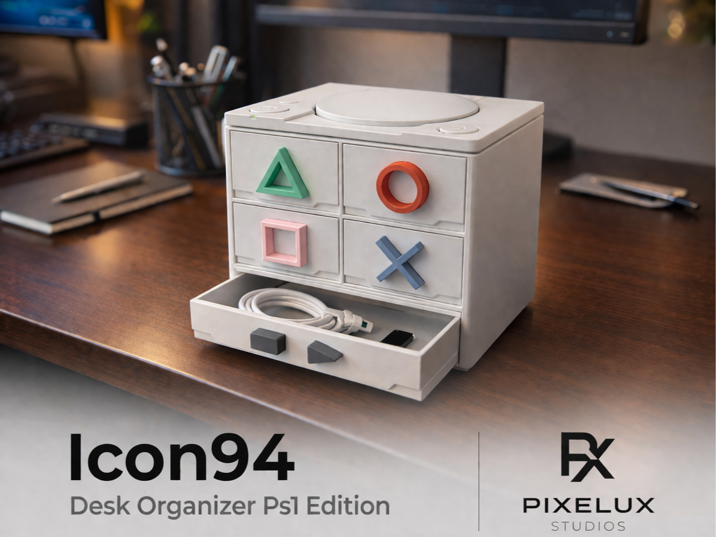 ICON94 Desk Organizer- Playstation 1 Edition noAMS