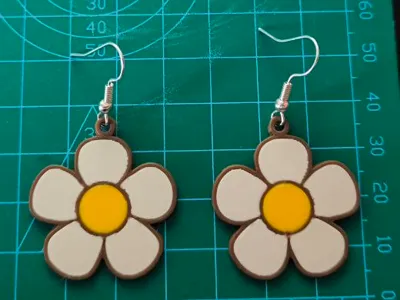 Daisy flower earrings