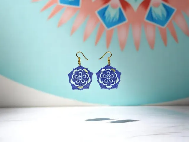Penta mandala earrings