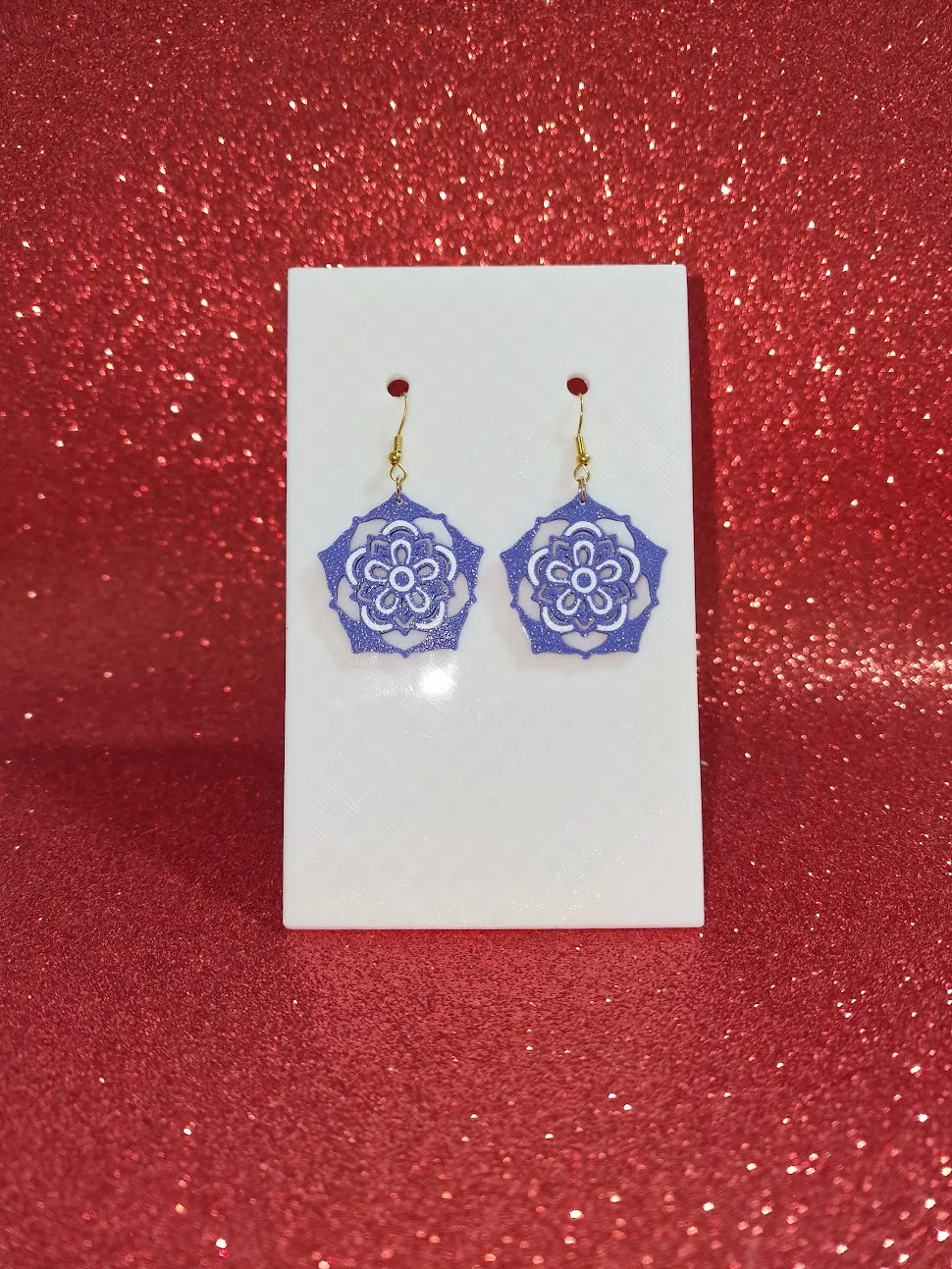 Penta mandala earrings view 2