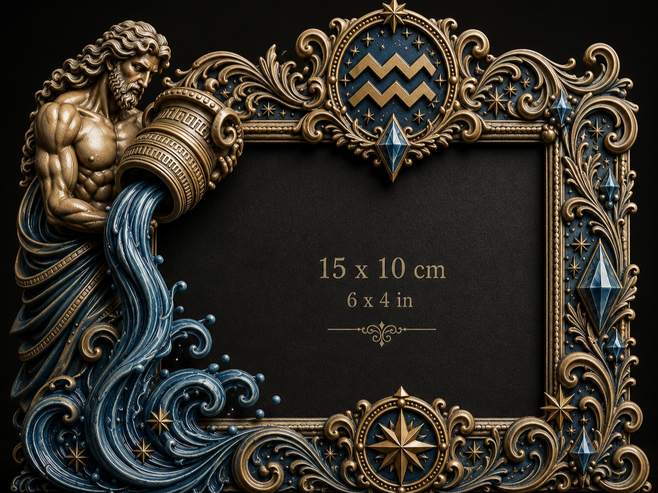 Aquarius Zodiac Photo Frame  15x10 cm 