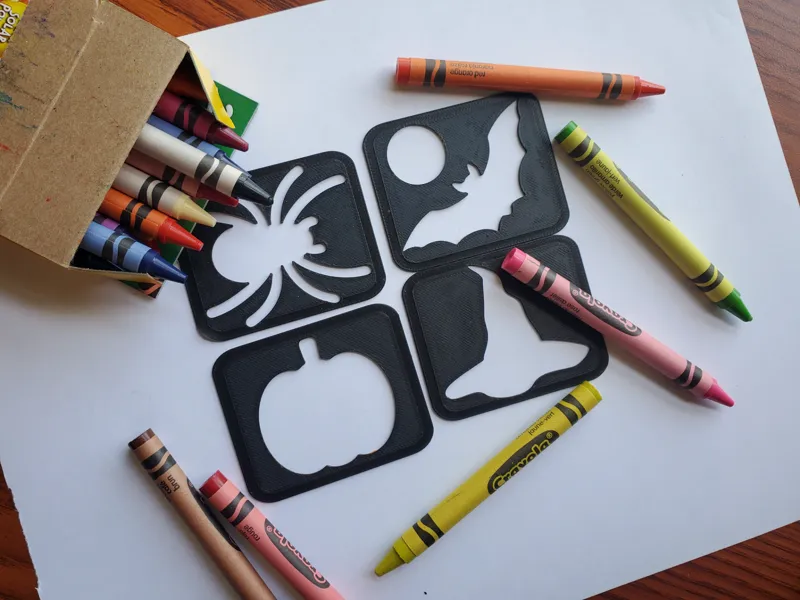 Trick-or-Treat Bite-Sized Halloween Stencils