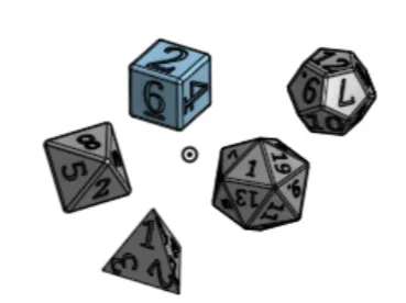 D4, D6, D8, D12, D20