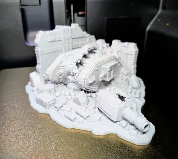 Escenografía en miniatura: Destroyed Leman Russ - Tabletop Terrain — vista de referencia 2
