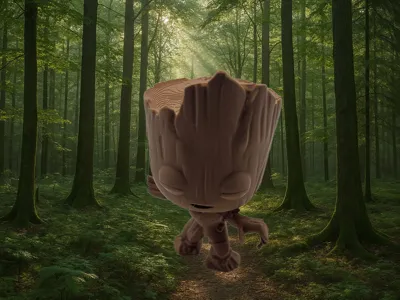 Baby Groot Funko Pop - Printable 3D Model