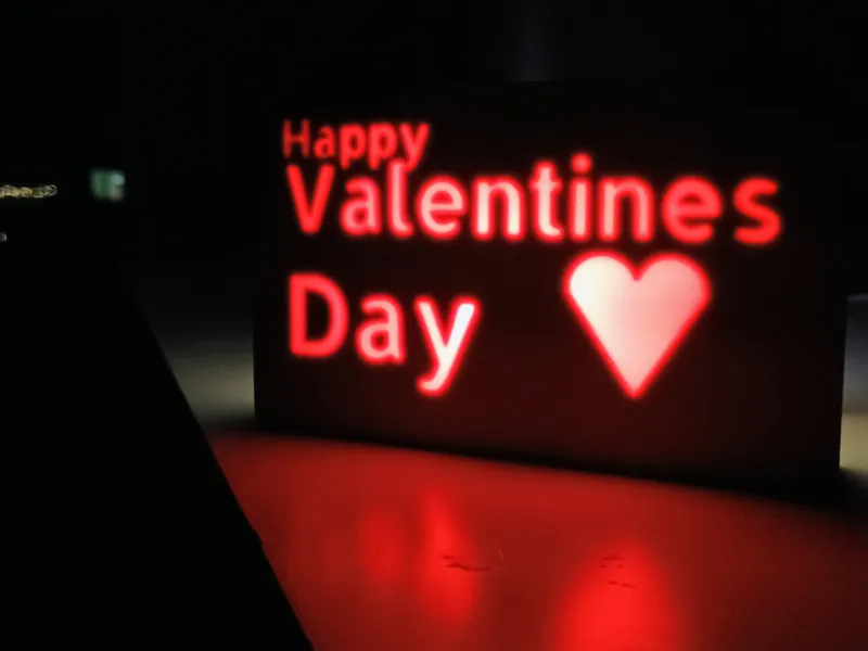 Valentines Day light box