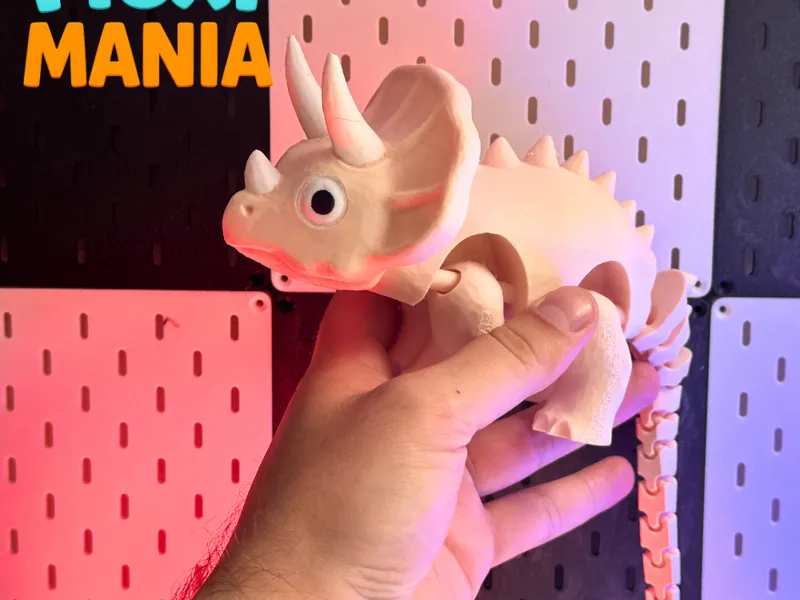 Flexi Triceratops - Print-in-Place – No Supports