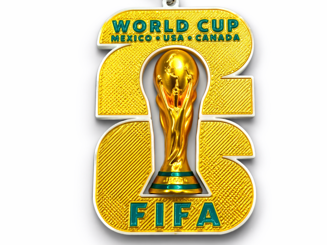 World Cup Gyro Trophy Spinner Keychain 