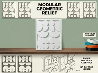 Geometric relief art
