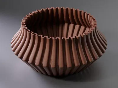 0064 A RIDGED POT