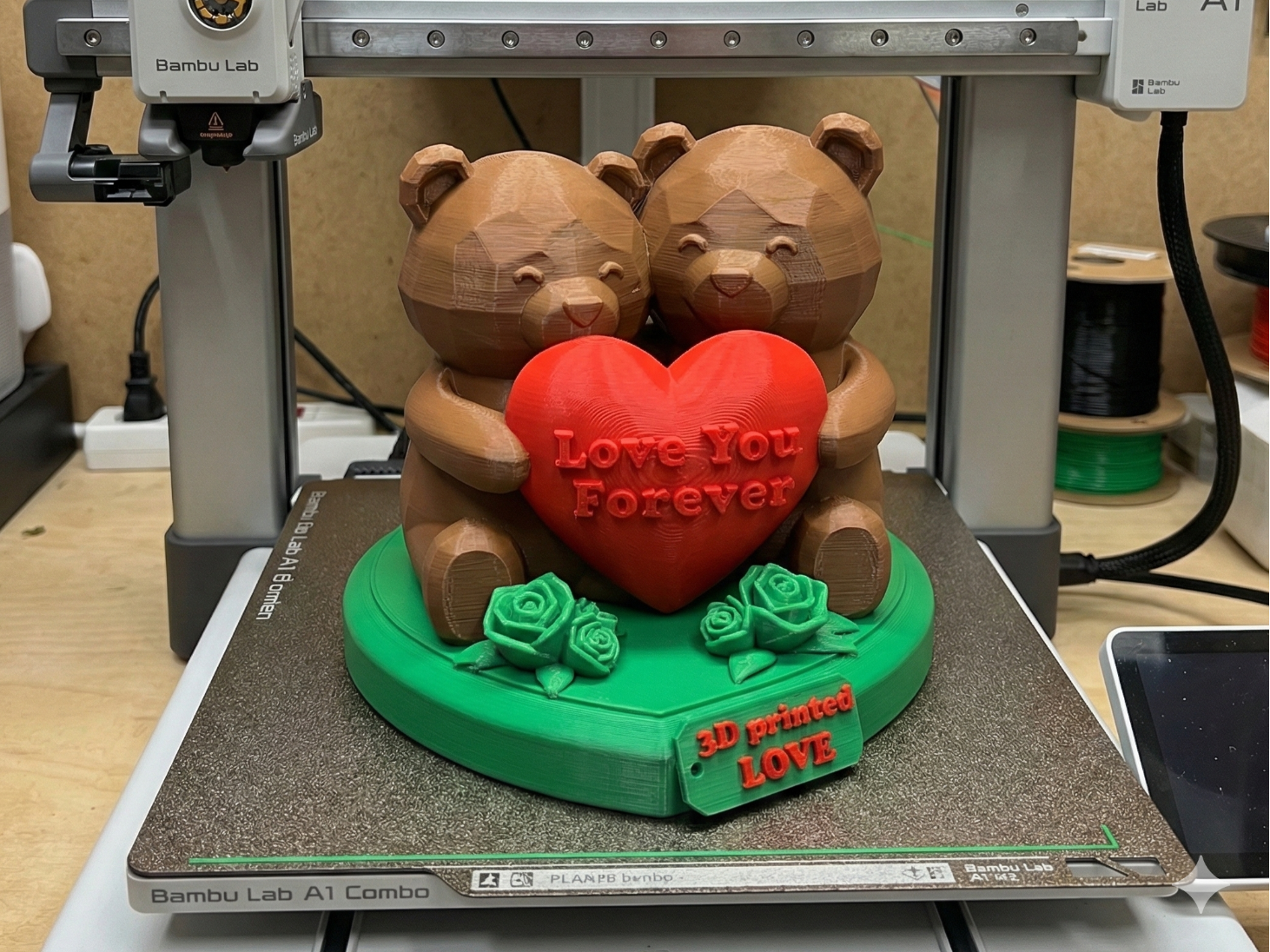 "Love You Forever" Bears - 3D Printed Gift