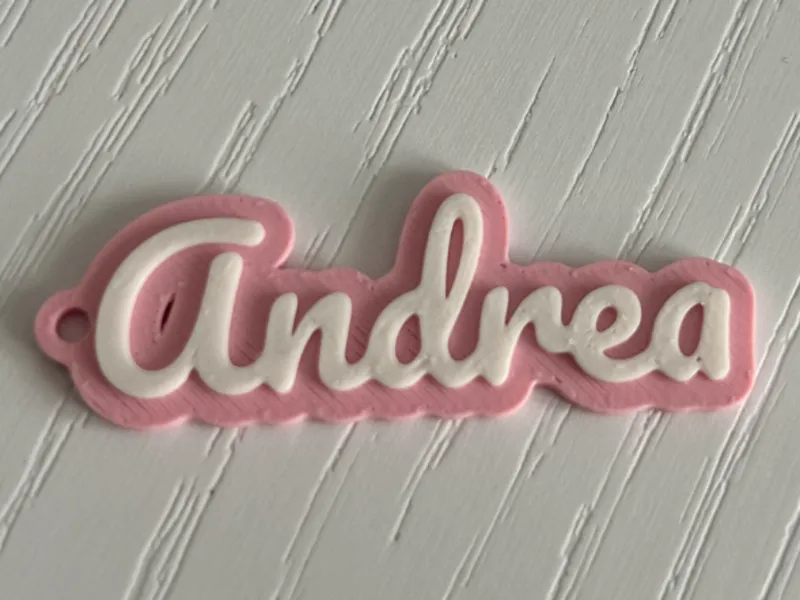 Andrea - 3d printed name keychain personalized