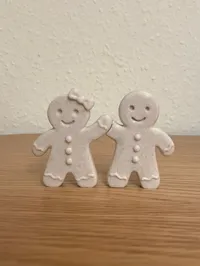 Couple de bonhommes en pain d'épices magnétiques — photo 3