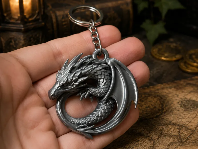 Dragon Keychain-Fantasy Dragon Pendant