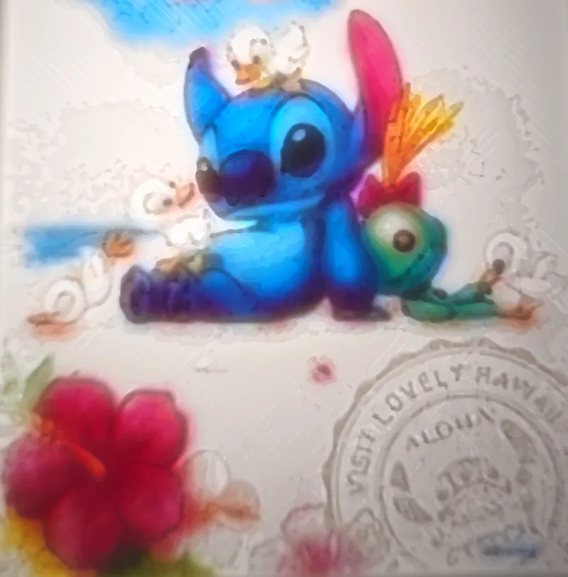 Stitch CMYK/BW Lithophane