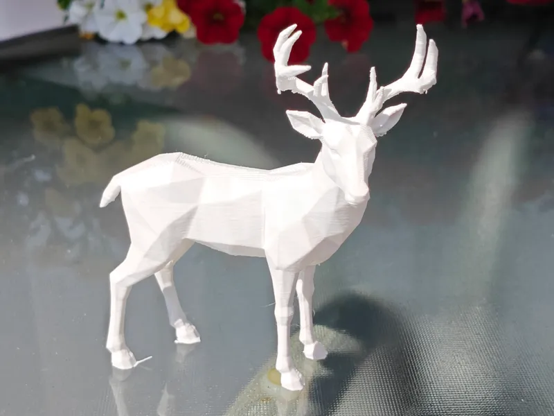 Geometric Low Poly Deer Figurine