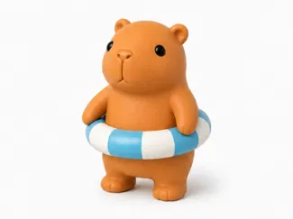 Capybara in Swimming Ring