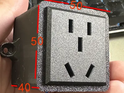 no supports&Print in Place&cassette/recessed new national standard five-hole socket fixed base socket box