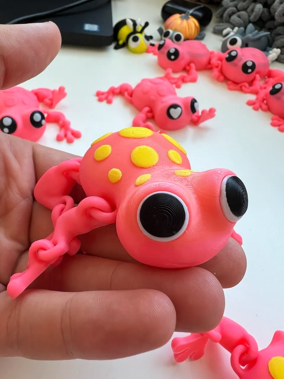 Cute articulated frog view 3