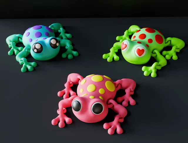 Cute articulated frog