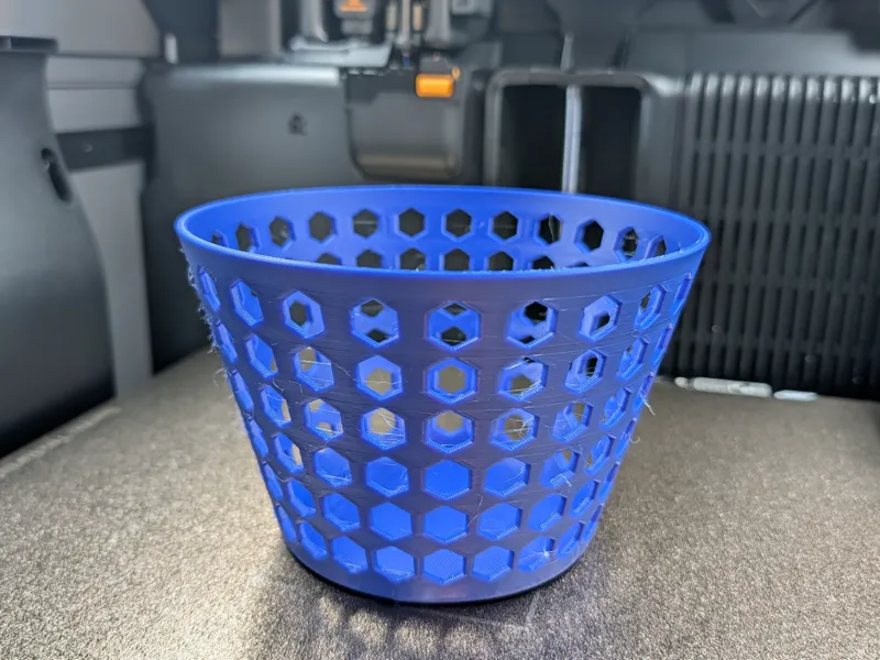 Basket with Hexagon Pattern